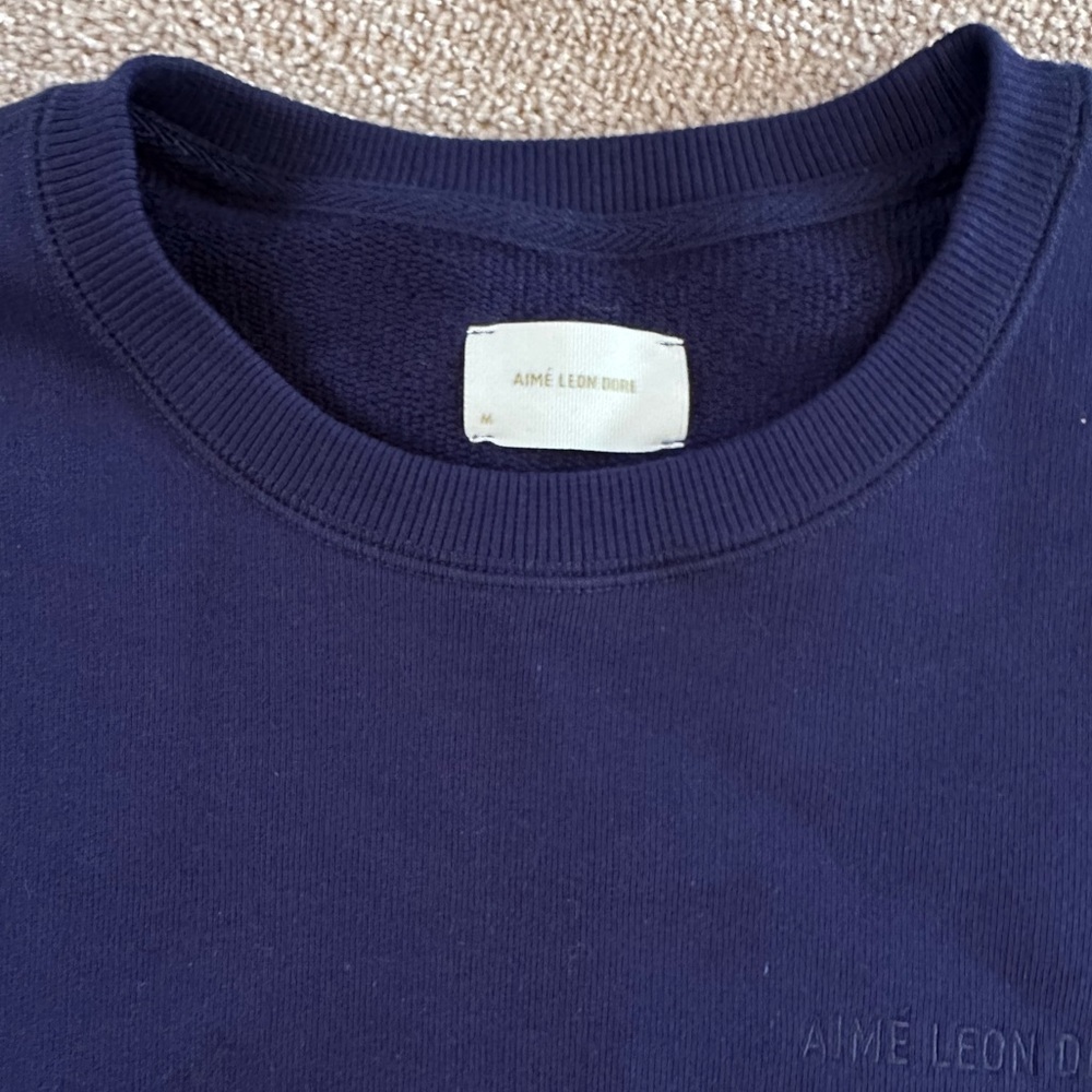 Aime Leon Dore Navy Crewneck Sweater - Picture 8 of 8